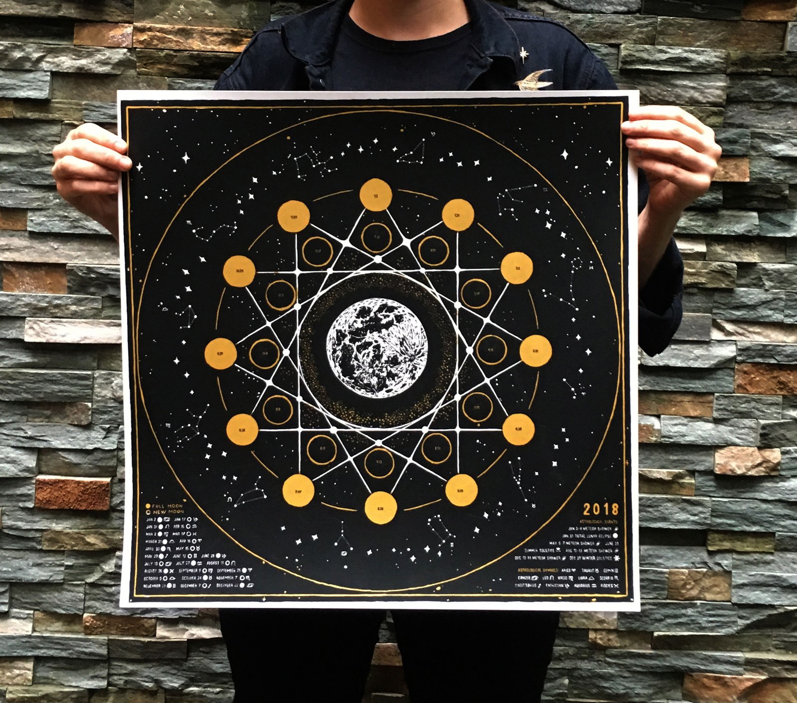 2018 Lunar Calendar | V Adams Prints